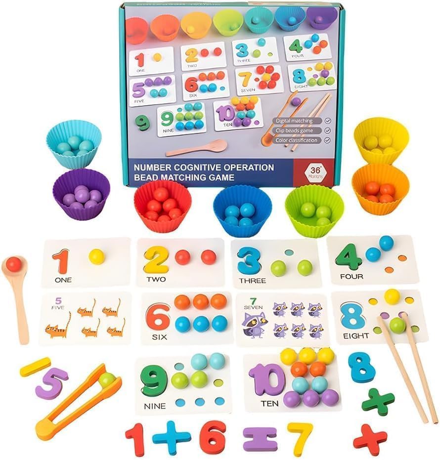 Udhay Toys Clip Bead Game Stacking Toy for Kids, Wooden Clip Beads Holder Childrens Toys for 3 Years Old, Montessori Board, Education Color Recognition Chopsticks Clip Beads Hands Brain Training (B0DFMLDT5Z) Amazon Price History, Amazon Price Tracker
