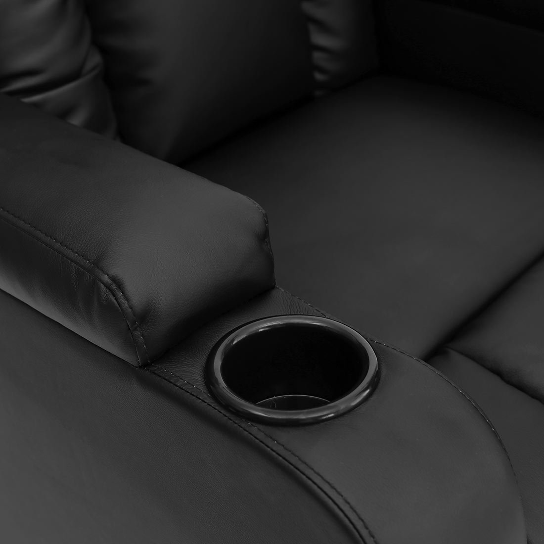 Buy Bonded Leather Recliner Armchair with Drink Holders Reclining