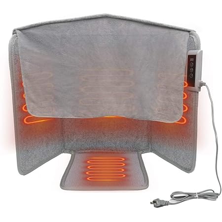 Amazon Mozan デスクヒーター 遠赤外線 パネルヒーター 省エネ 四面発熱 ５段階調整 足元ヒーター 毛布ヒーター 足元暖房 暖房器具 温度調節 安全タイマー 自動off 五面遮る 冷え対策 関節炎対策 折り畳み式 部屋 オフィス ギフト 過熱保護 転倒保護 Pse認証 Medium