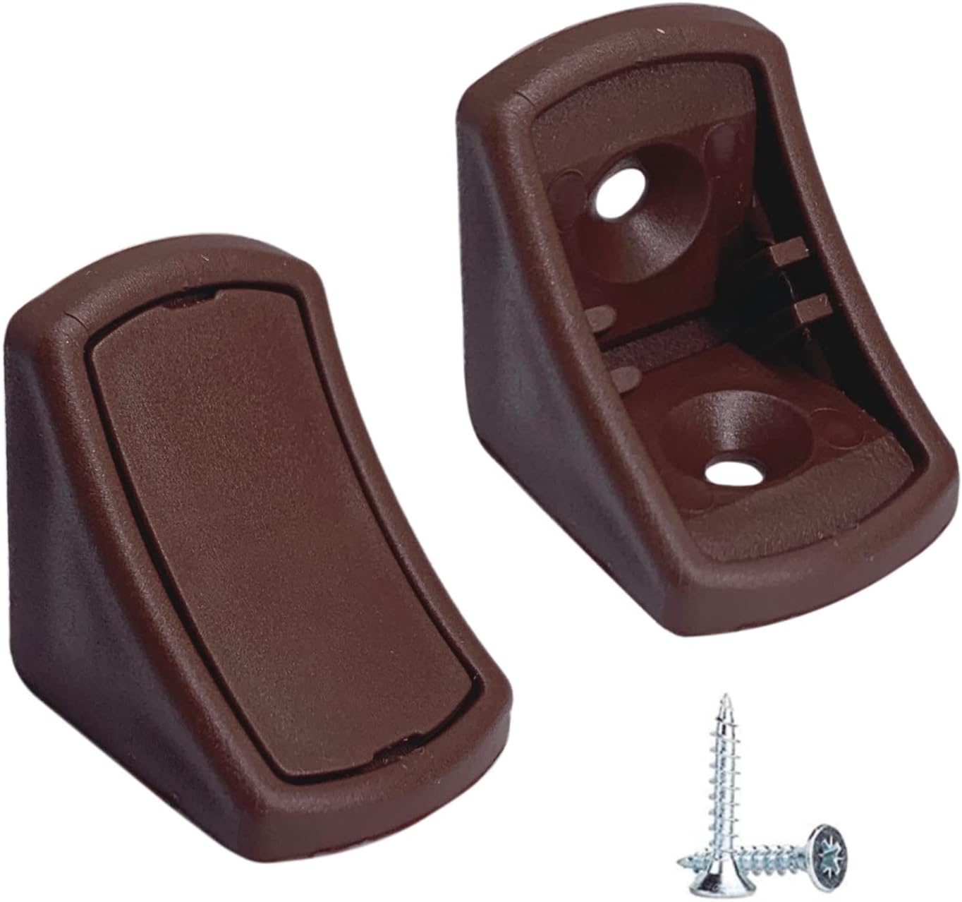 (Pack of 100 pcs) Brown Shelf Brackets 24 x 24 mm, Furniture Corner