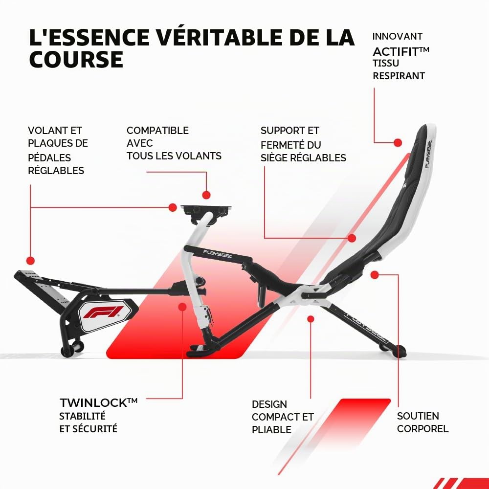 Playseat Challenge DD - Édition F1, Noir