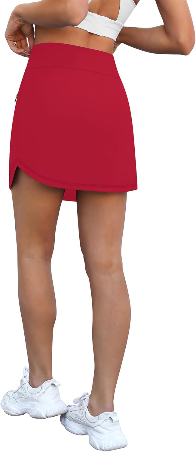 LouKeith Golf Skirts for Women Tennis Skirt with Zipper Pockets High Waisted Running Casual Athletic Skorts Built-in Shorts - Image 4