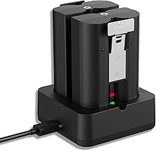 Paquete de 2 baterías de repuesto para timbre de timbre de timbre, baterías recargables de 7200 mAh con estación de carga para timbre de video Ring 2/3/3 Plus/4, Spotlight Cam, Stick Up Cam