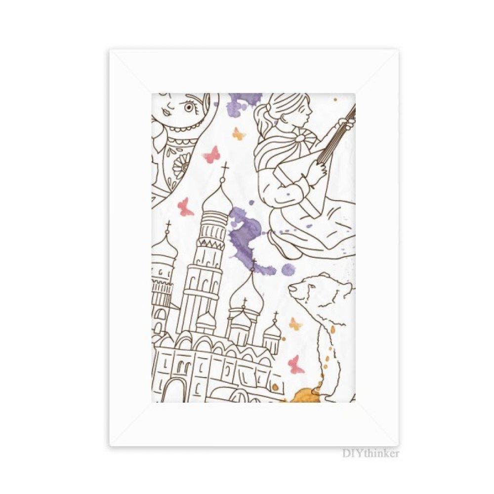 Cadre photo Russie pour egayer un bureau triste grace à une illustration coloree