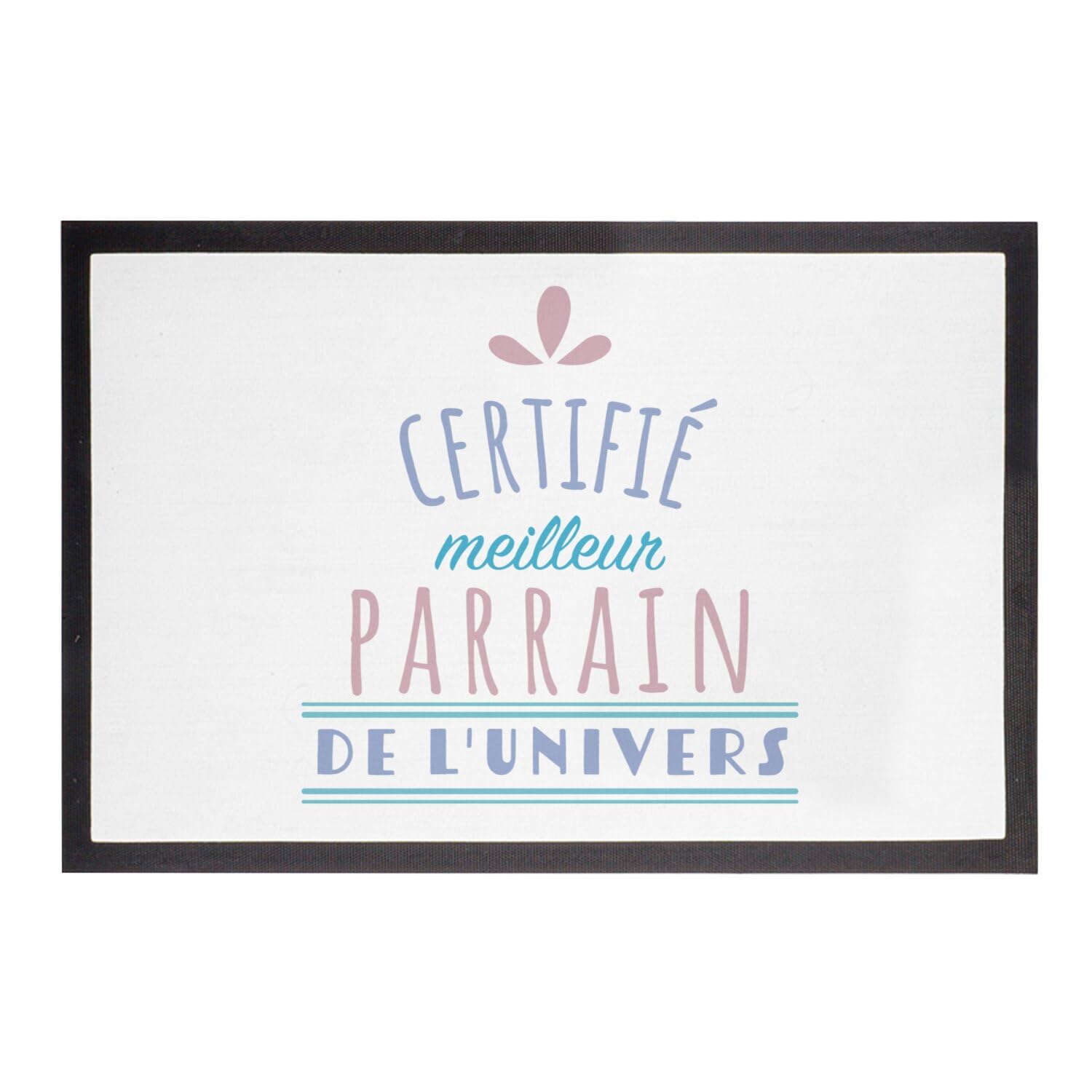 Paillasson Blanc Meilleur Parrain de l'univers cadeau original 75x50cm