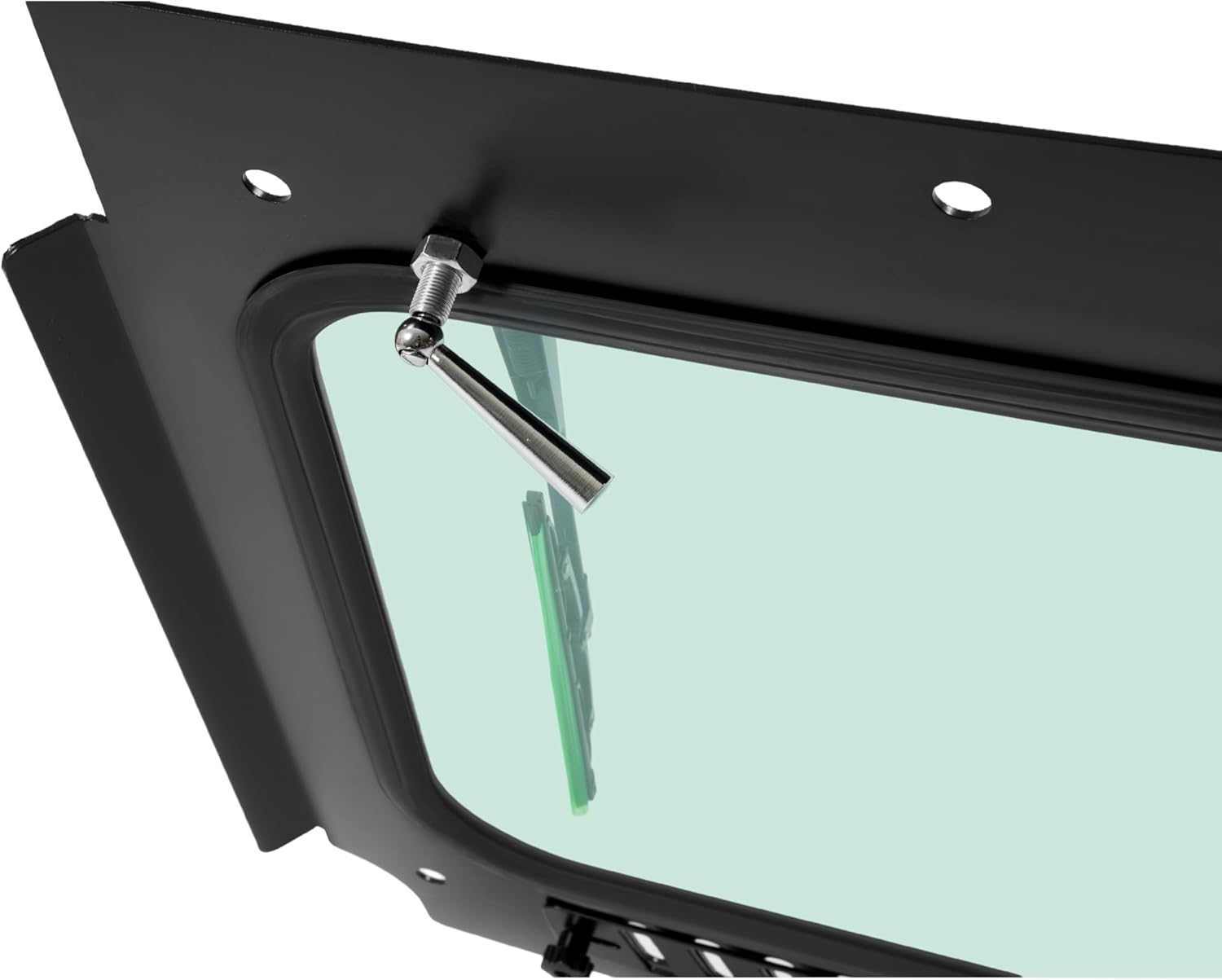 ALMULOO Front Glass UTV Windshield W/Wiper Vented Design Compatible with 2020-Up Kawasaki Teryx KRX 1000, Powder Coated Steel Frame