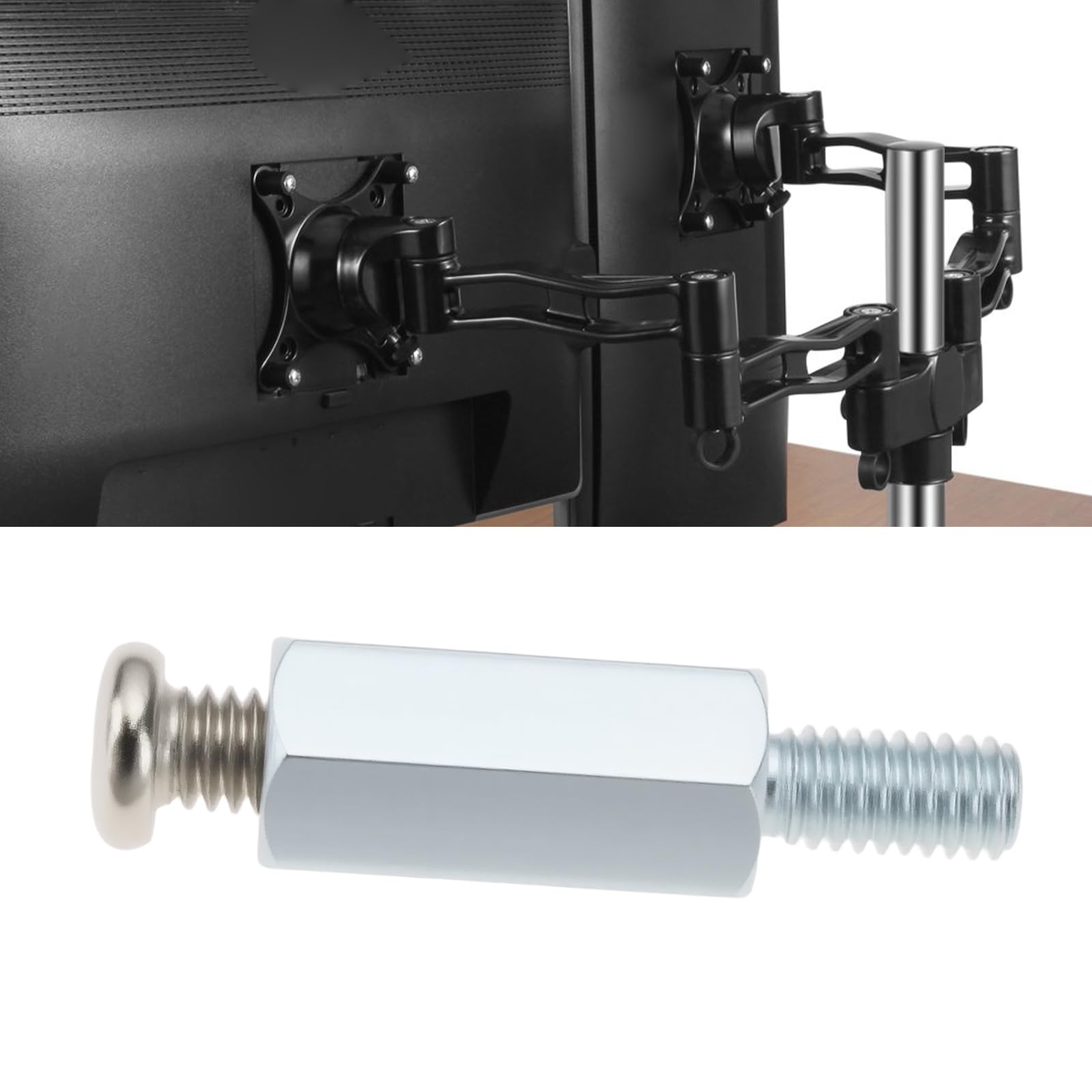 8 tornillos hexagonales M4 x 15 + 8 tornillos M4 x 10 para instalación de soporte de monitor VESA compatible con Samsung