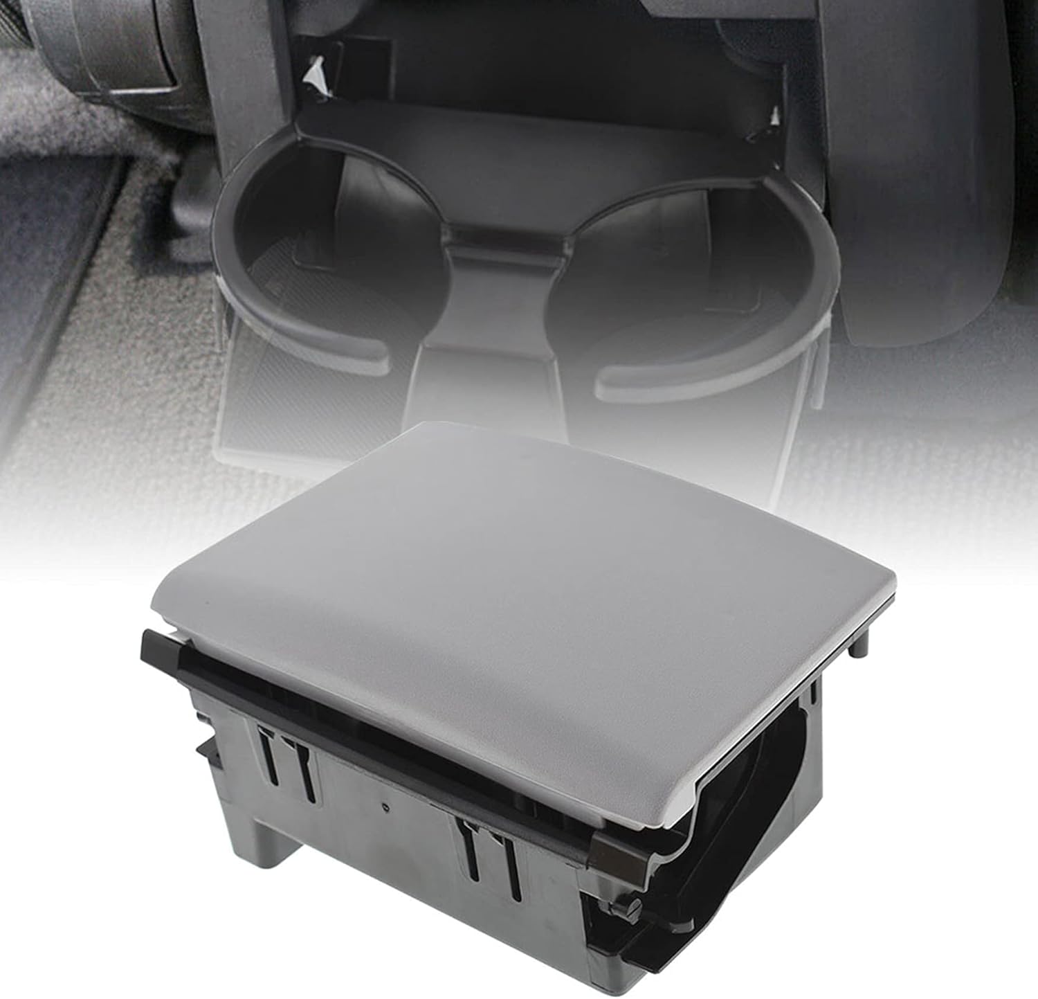WFLNHB Rear Center Console Cup Holder Gray Replacement for Nissan Frontier Pathfinder Xterra 2008-2016 96965-ZS00A 96965-ZP00C 96965-ZP00D