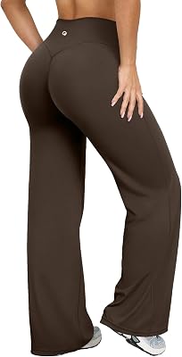 OQQ Yoga Pants Women High Waist Stretch Casual Soft Straight Leg Bottoms