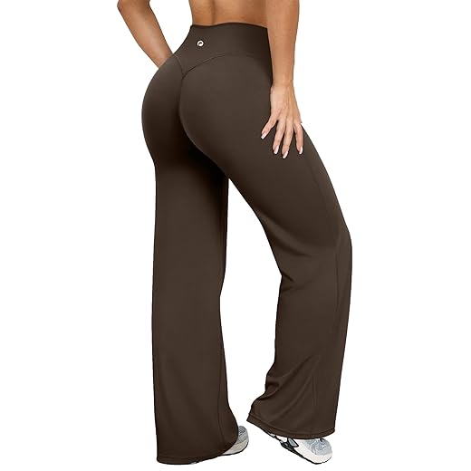 OQQ Yoga Pants Women High Waist Stretch Casual Soft Straight Leg Bottoms