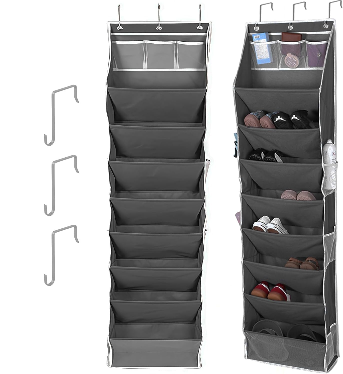LJEC Organizer Über Der Tür Für Schuhe 12 Gitter Organizer Über Der Tür Für Schuh, Hängende Schuhaufbewahrung,hängende Aufbewahrung Für Hut,