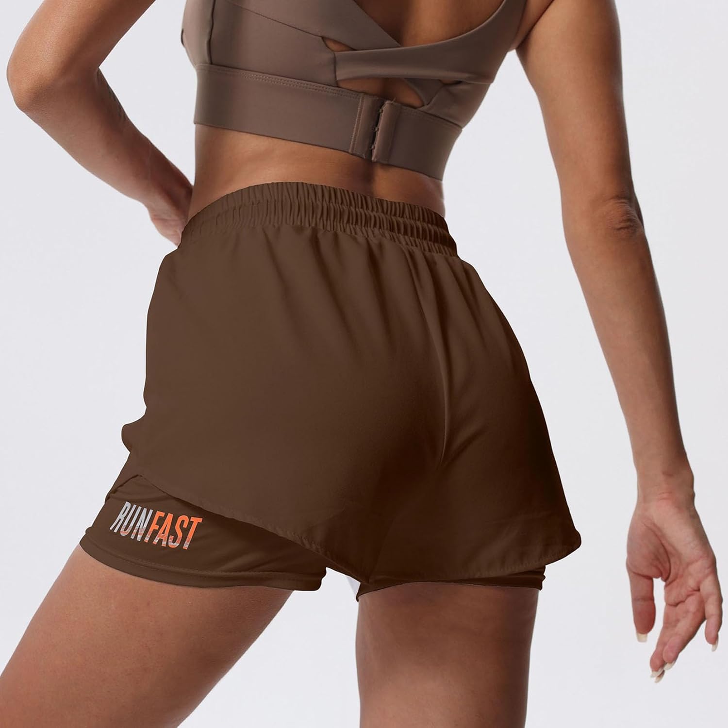 YOAKUKA Women's 2 in 1 Workout Shorts Gym Workout Yoga Running Biker Tennis Skirts Clothes Summer - Image 4