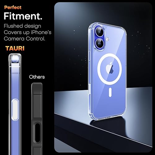 Miniatura 425 de TAURI Funda 3 en 1 para iPhone 13 Pro, [no amarilla] con 2 protectores de pantalla, funda delgada a prueba de golpes para iPhone 13 Pro, color negro
