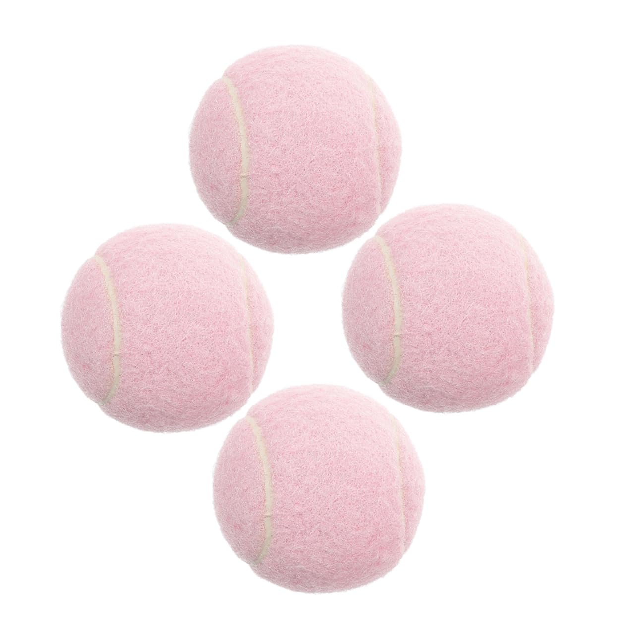 CORHAD 4Pcs Rubber Tennis Balls for Beginner Training High Visibility Practice Balls for Young Players Comfortable Grip for Enhanced Skill Development