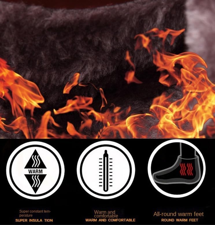 Breathable Non-Slip High Top Men's Fleece Work Boots - Great for Winter Outdoor Activities