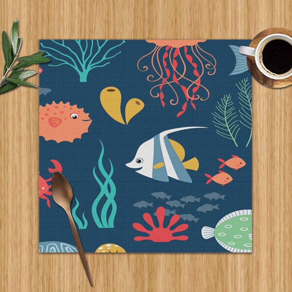 best bags Cute Underwater On Dark Wildlife Set of 6