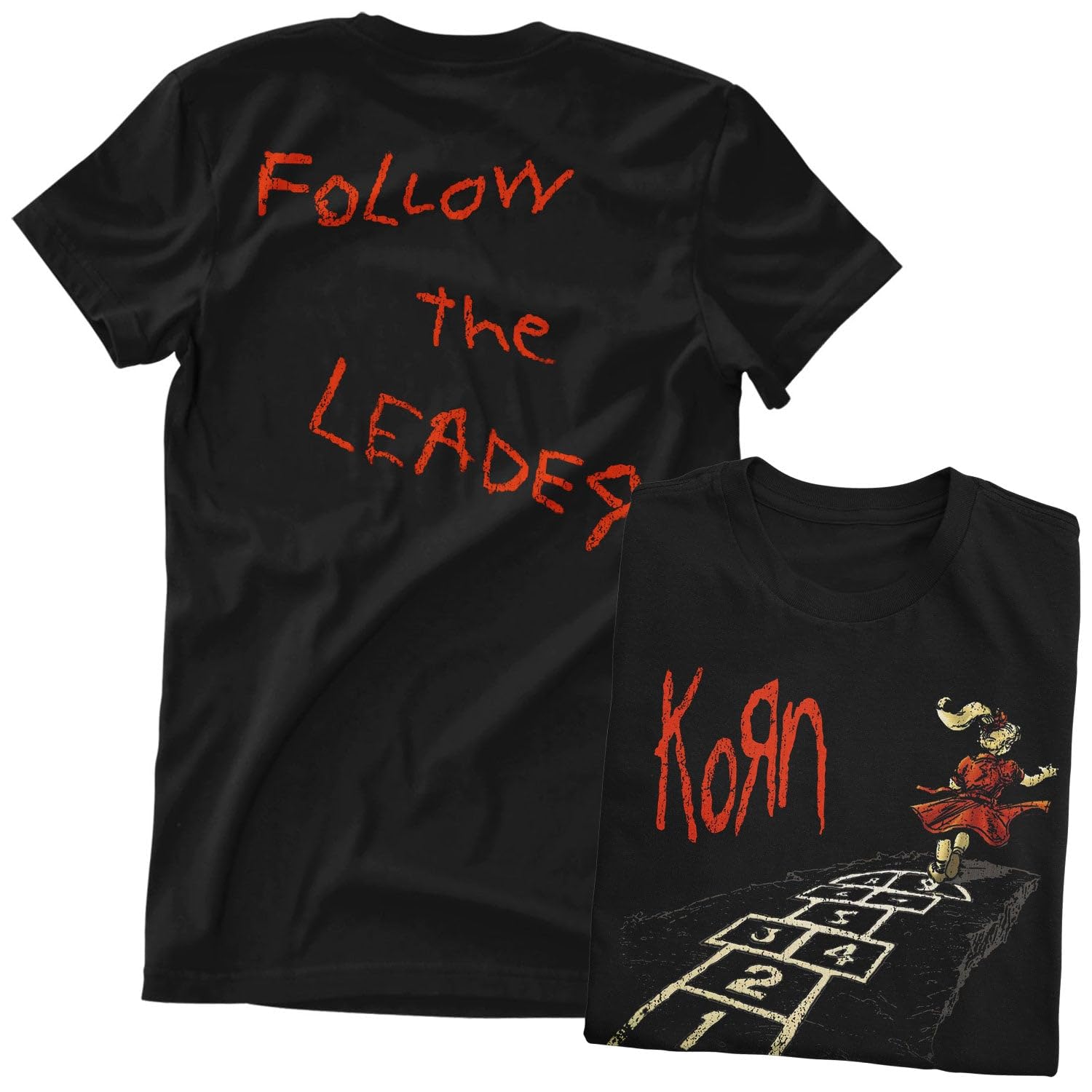 KORN Officially Licensed Follow The Leader Mens T-Shirt (Black), Large