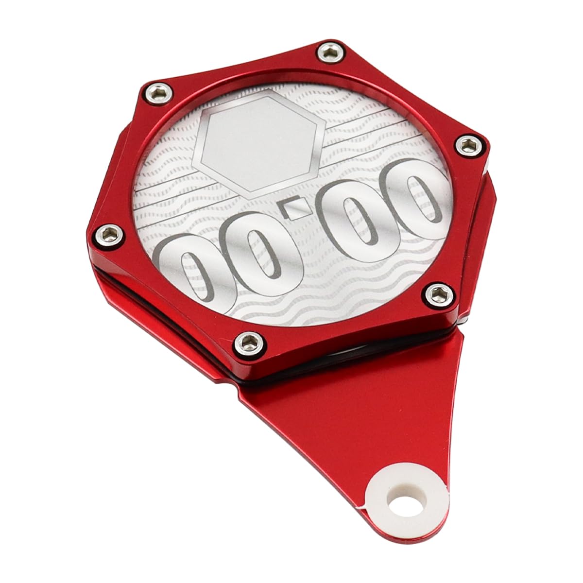 Soporte de Disco de impuestos Aleación de Aluminio Soporte de Disco de impuestos de Motocicleta Soporte de Permiso de Motocicleta -Rojo