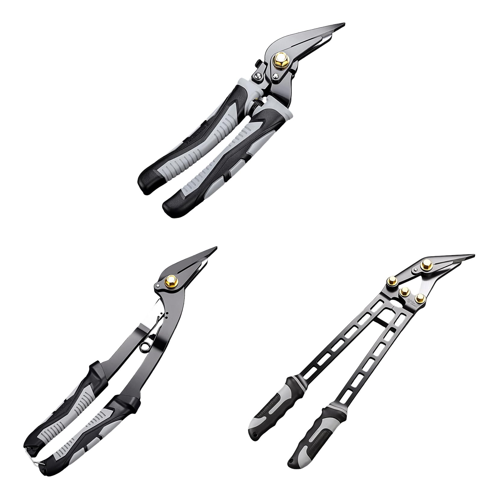 Taglierina per metallo portatile resistenza industriale con lama perforante ispessita e comoda impugnatura antiscivolo per cesoie professionali per nastri in acciaio resistenti