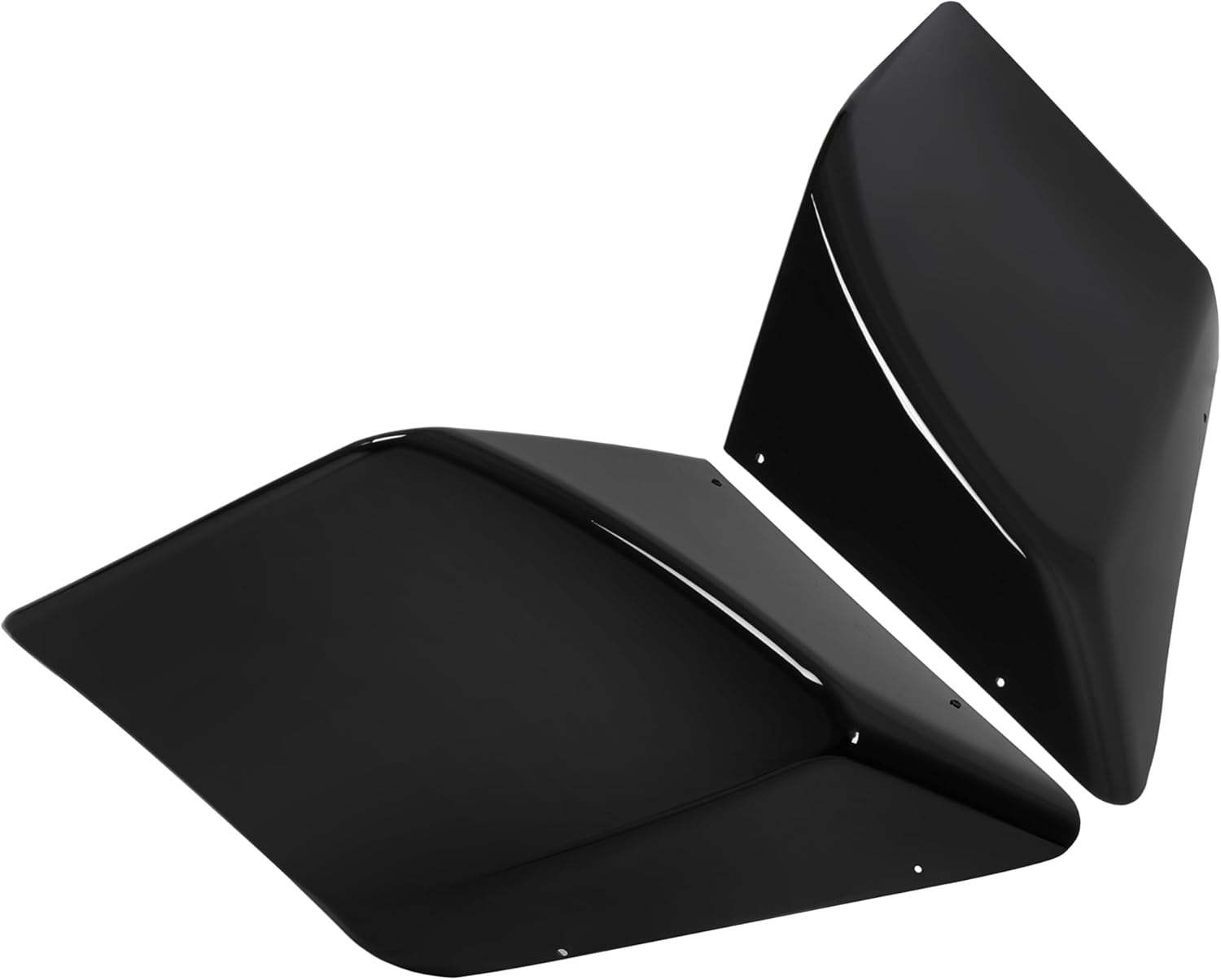 KUAFU Pair Extended Side Covers Stretched Panels Compatible with 1989-2013 Harley Touring Models Street Glide Road Electra Glide Road King Vivid Black ABS Plastic Left Right