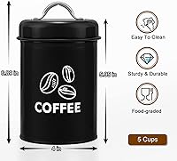 Vista 2 de P&P CHEF Juego de 3 botes de cocina de metal con tapa para té y café, tarros de almacenamiento de alimentos, recipientes vintage para dulces