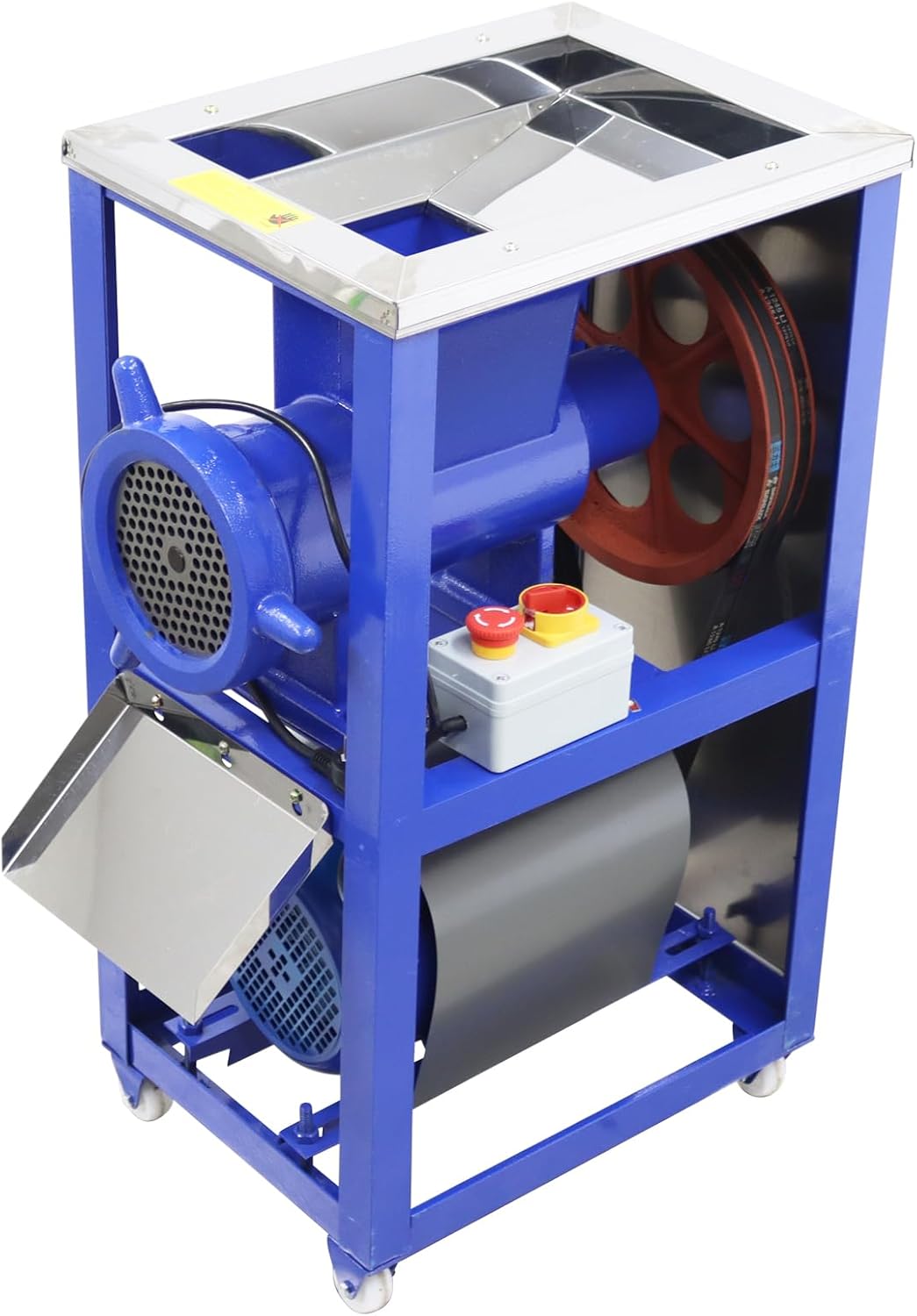 220V Bone Crusher and Meat Grinder Type 52 Meat and Bone Crushing Machine Electric Meat Mincer for Fish Chicken Vegetable, 3KW