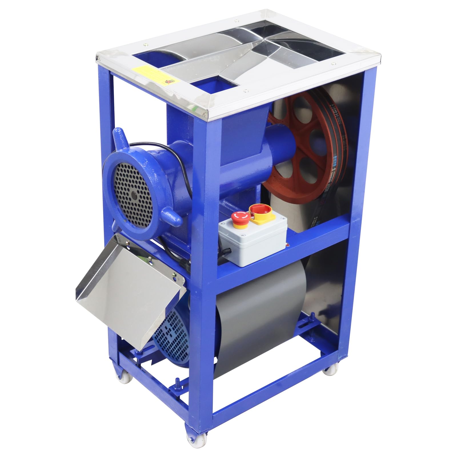 Trituradora de huesos de 220 V y picadora de carne tipo 52 Máquina trituradora de carne y hueso, picadora de carne eléctrica para pescado, pollo y verduras, 3KW 6