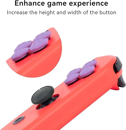 Vista 3 de GeekShare ABXY - Juego de tapas de botón de silicona en forma de cruz en forma de D, adhesivo para botones de teclas ABXY compatible con Nintendo