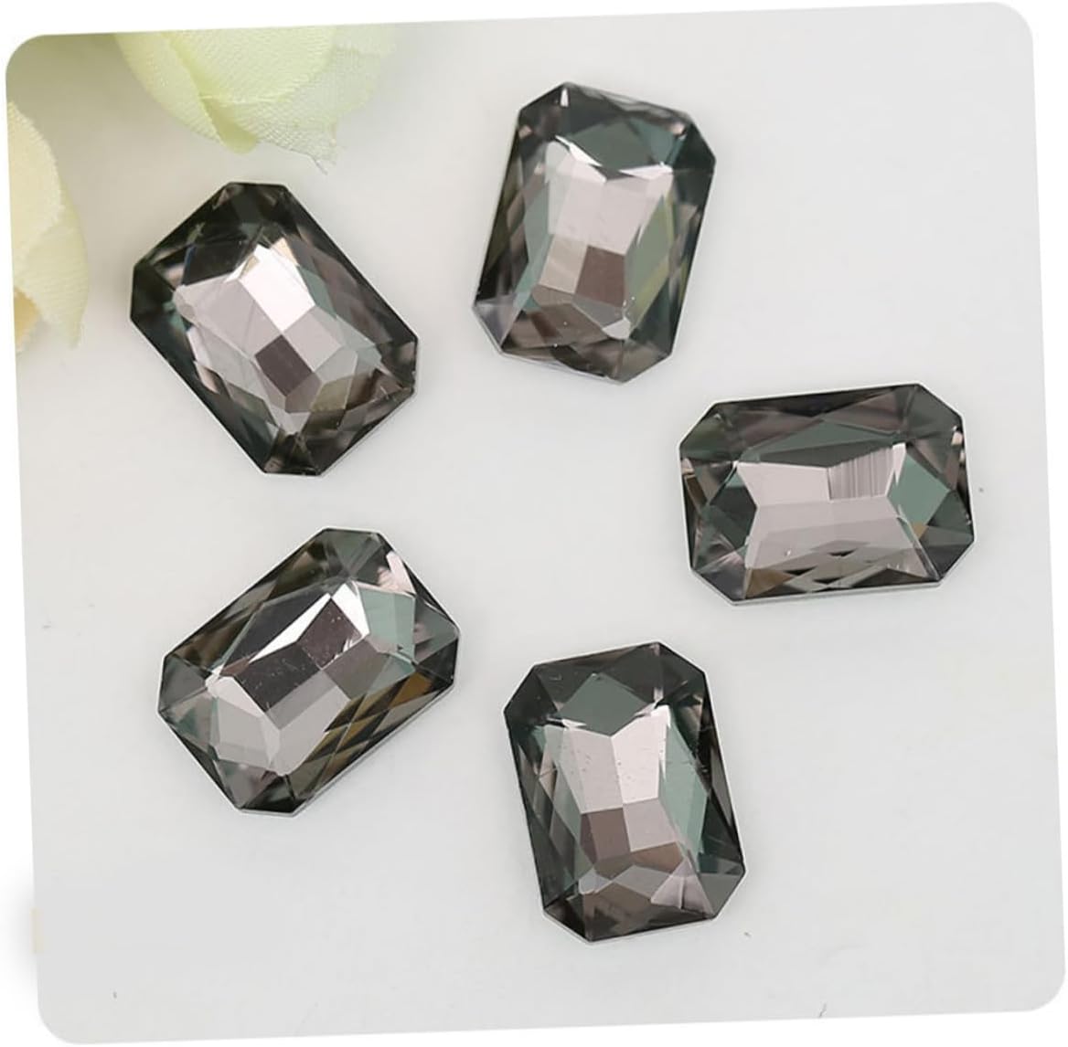 POPETPOP 150pcs Rhinestone Crystal Octagonal Drills Nail Art Decorations DIY Jewelry Accessories