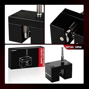 C5A2 Impact Power Assisted Crimper HVAC Crimping Tool - Shank Pipe Crimping Machine, Stainless Steel Pipe Fitting Splicing Tool for Sheet Metal Crimp