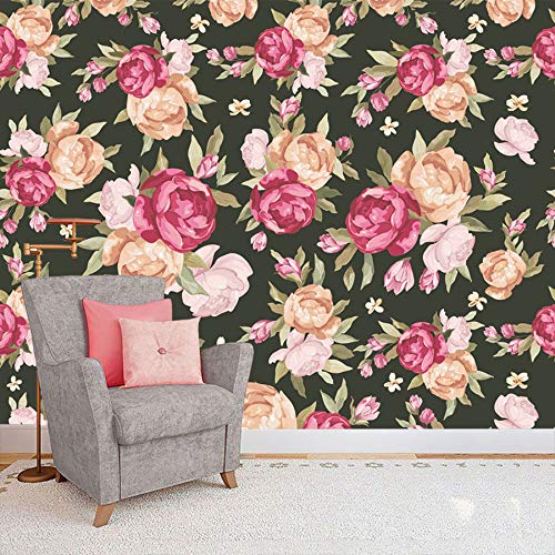 Buy All Decorative Wall Paper Floral Wallpaper Wall Sticker for Home