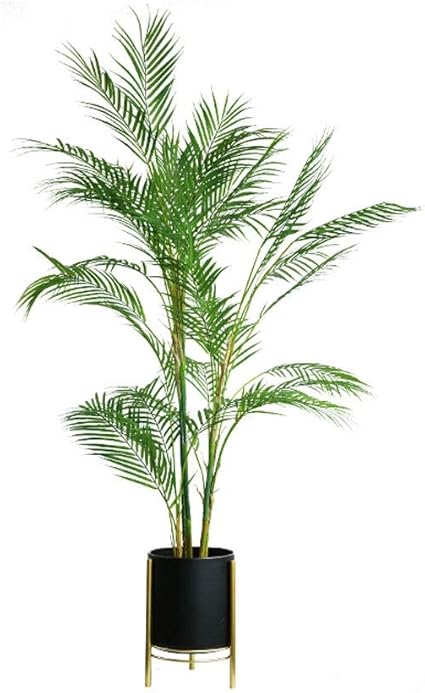 Amazon 人工観葉植物 大型人工樹ハワイ竹の葉緑植物結婚式ホームオフィス盆栽装飾鉢植えの木のフェイク 人工木 偽の木 シ サイズ 143cm 人工観葉植物 オンライン通販