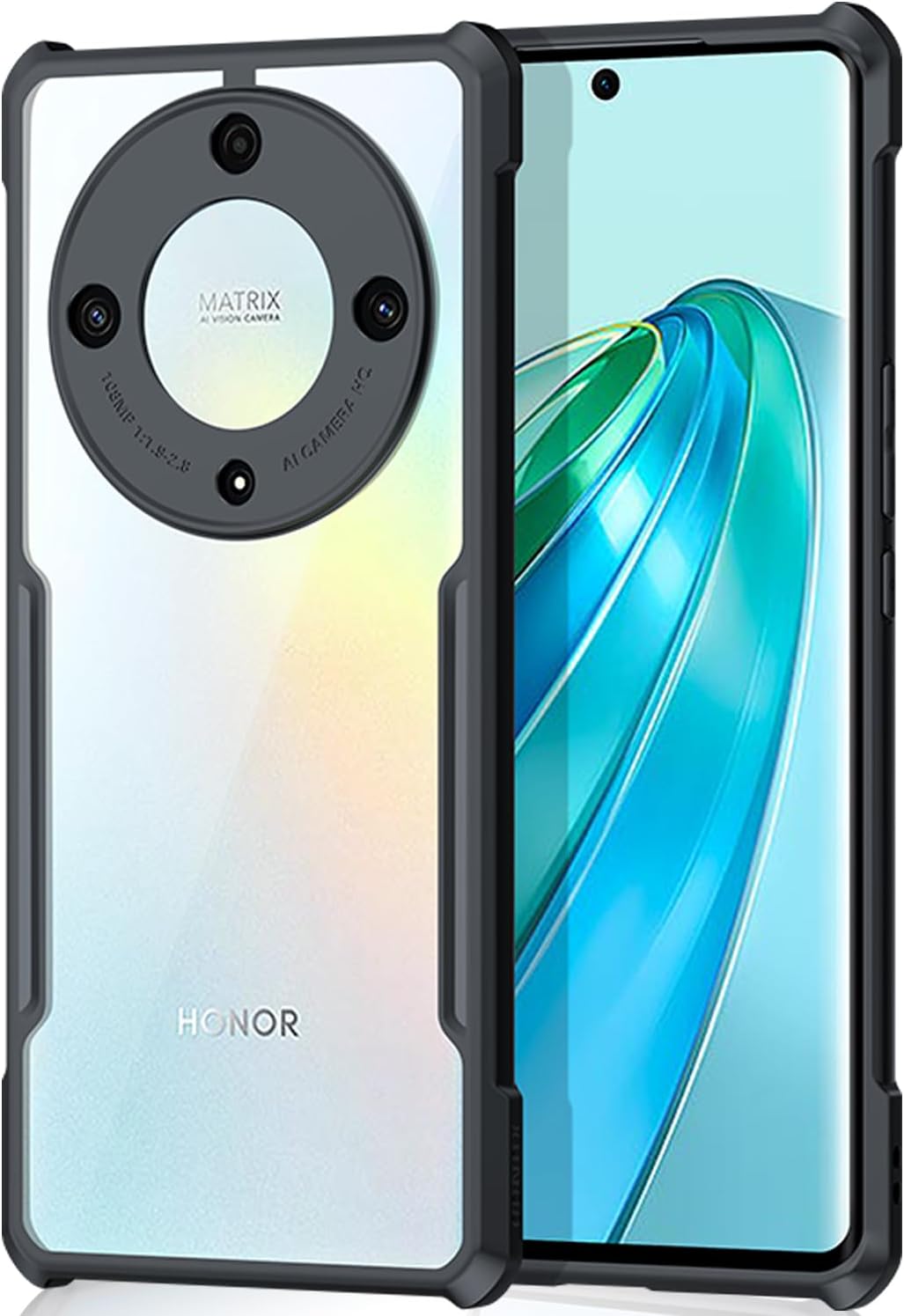 Case Compatible with Honor Magic 5 Lite 5G, [Droproof] [Sweat-Proof] [Fingerprint-Proof] Shockproof Protective Phone Case Fits Honor Magic 5 Lite 5G,Black