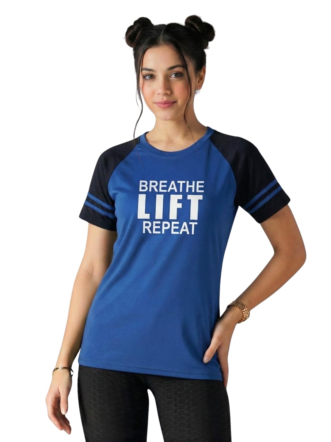 Gym Tshirt for Women Workout Dry Fit t Shirt Sports Tshirt | Sports t Shirts for Women's | Lightweight Round Neck Breathable Half Sleeve Activewear Running Yoga Tops for Woman-image-35