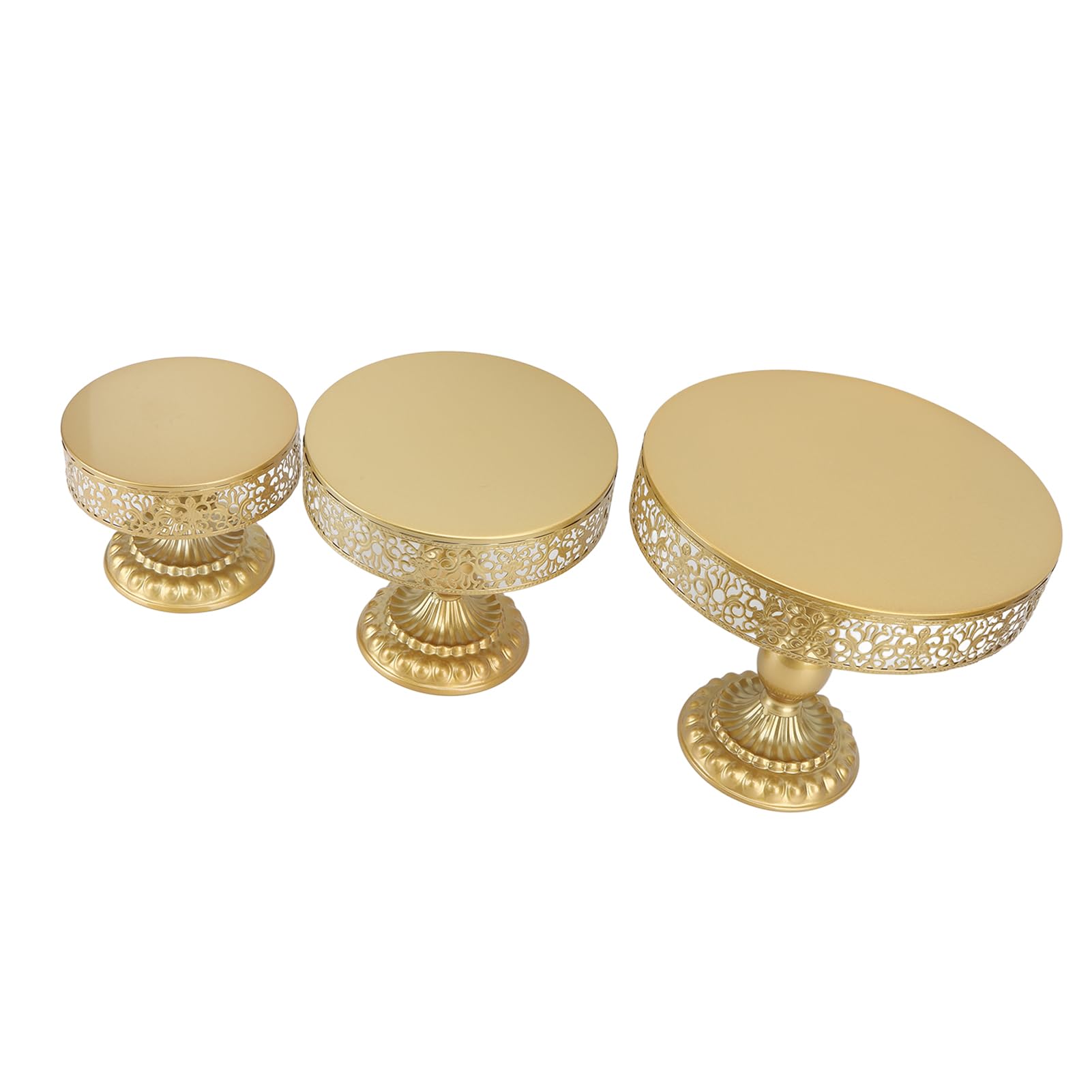 Set di 3 Alzate per Cupcake, Portabiscotti in Metallo per Torte Buffet Porta Caramelle Cupcake Dessert Vassoi da Portata per Casa Vacanze Compleanno Natale Matrimonio