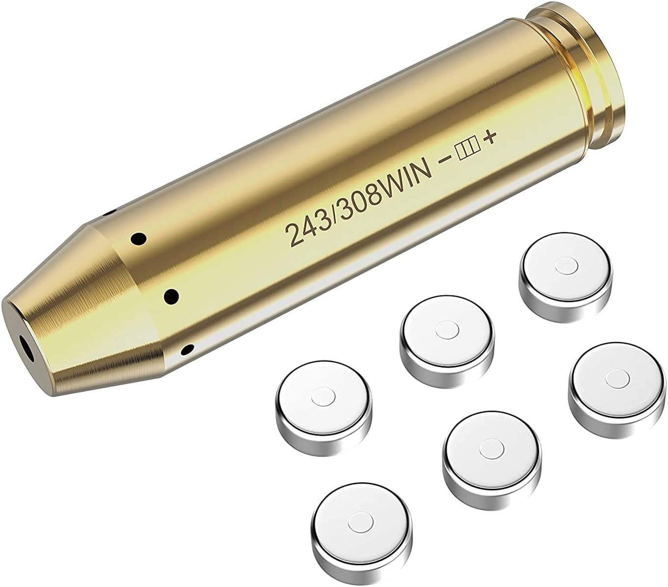 Tipfun 9MM/ .243 .308/6.5MM/300BLK 7.62x35mm/.44mag/30-06/25-06/270 Cal Rem Gauge Bore Sight Red Dot Boresighter with Batteries