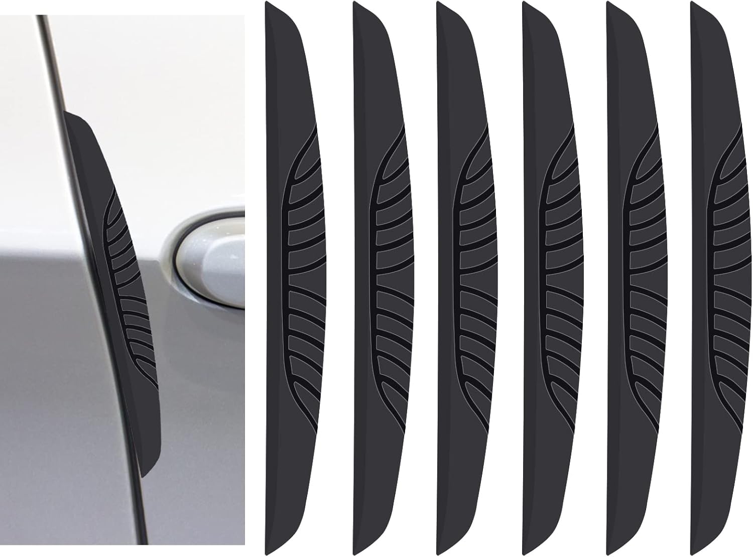 6PCS Car Door Protectors Rubber for Skoda Kodiaq 2 2023-2026 (5-Sitzer)