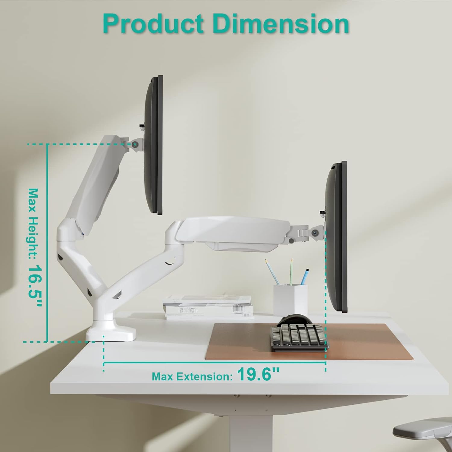 Display compatibility showing weight capacity, VESA size, and screen size