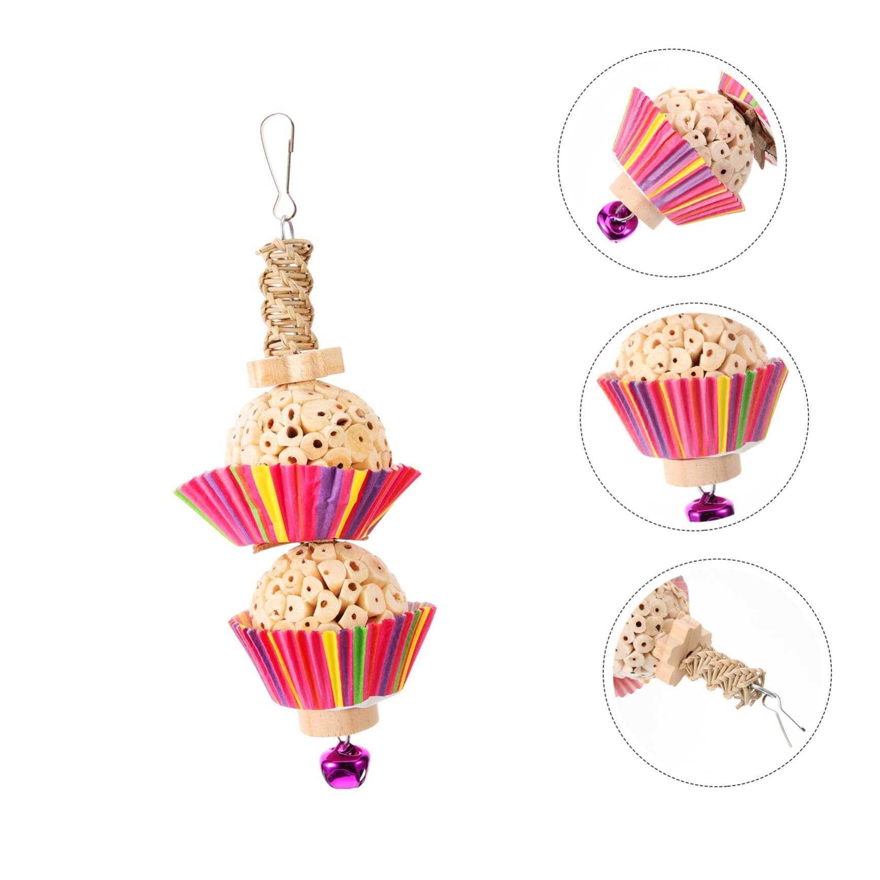 Jouet à Mâcher Suspendu pour Perroquet Accessoire Et pour Petits Oiseaux pour Calopsittes Et Conures Jouet Et Réutilisable pour Amusement Optimal