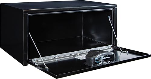 Vista 133 de Buyers Products 1704305 - Caja de acero negro para debajo de la carrocería con cierre de asa en T bloqueable, 24 x 24 x 36 pulgadas, fabricada