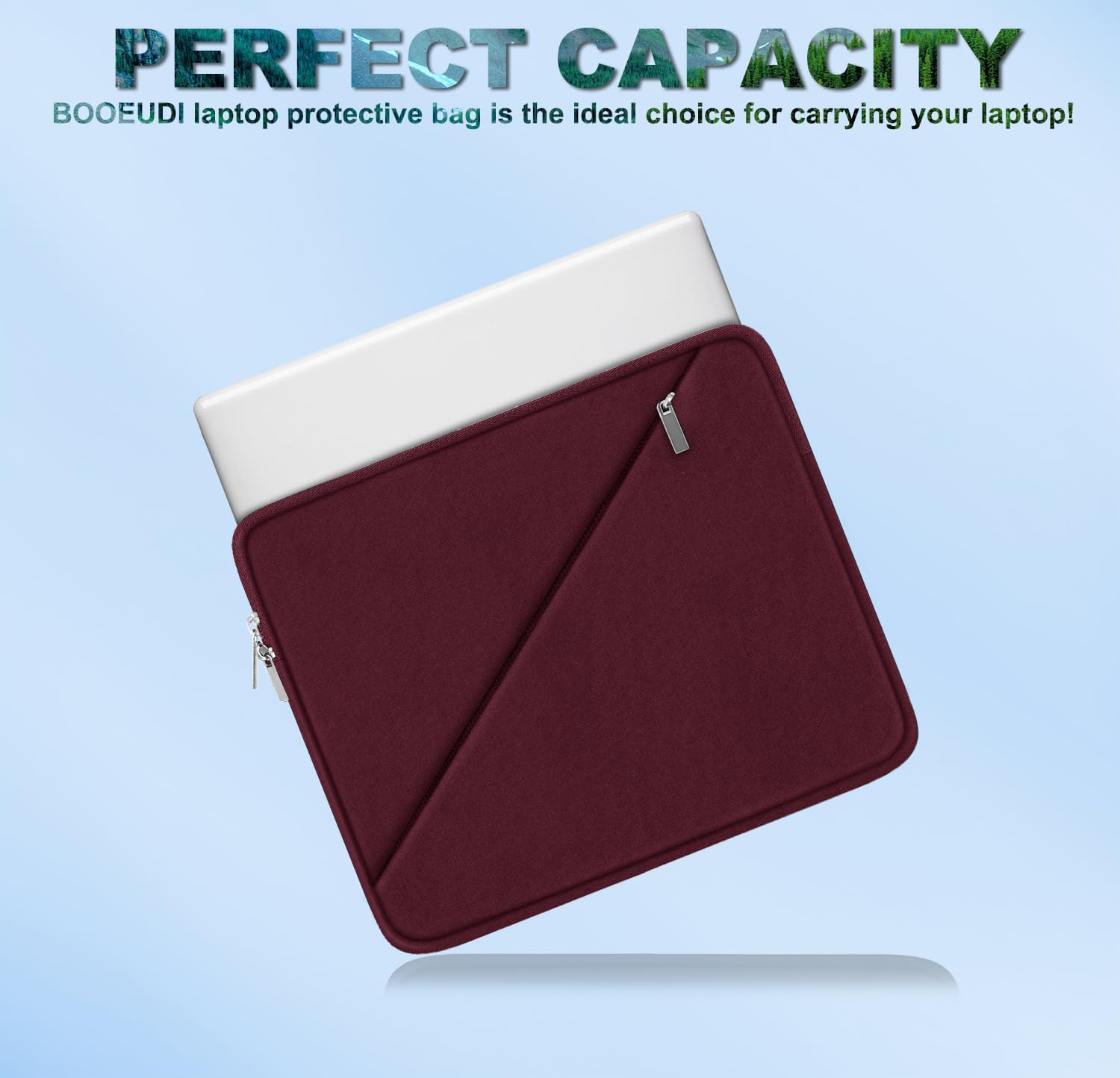 Laptop Sleeve 15.6 inch,Traveling Carrying Computer Bag with Zippered Pocke image 2