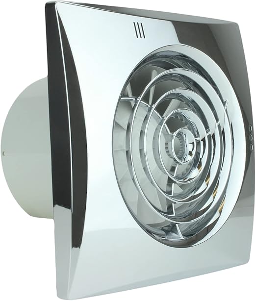 100mm Timer Environment friendly Chrome Quiet Powerful Bathroom Extractor Fan 4 inch Shower Wall ...