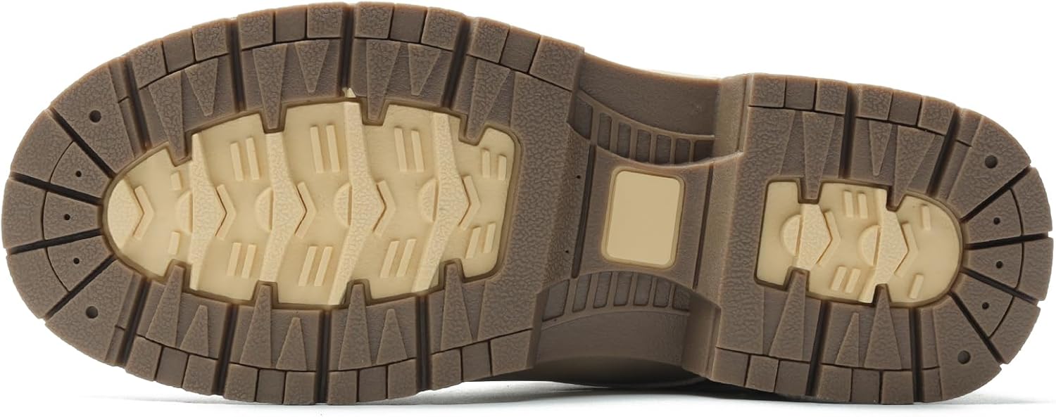 ANJOUFEMME Womens Hiking Snow Winter Boots - Outdoor Waterproof Lightweight Ankle Boots for Women Work Backpacking Boots FNW110-FNW08-BEIGE-6 - Image 5