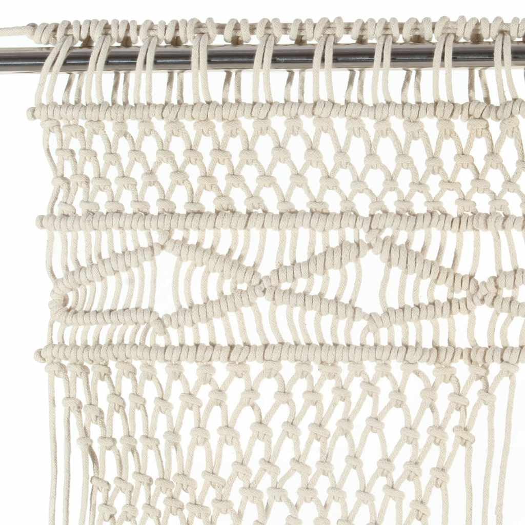 Rideau en macramé 140 x 240 cm en coton