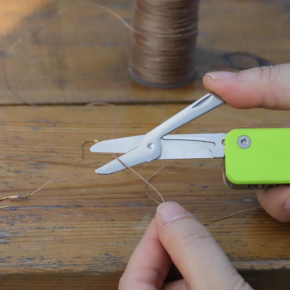 ROXON Utensile tascabile modulare S503G Flex Companion (Verde neon) | Dotato di 8 strumenti essenziali preinstallati (portainserti da 1/4", lama in acciaio D2, cacciavite, sega, forbici, ecc.)