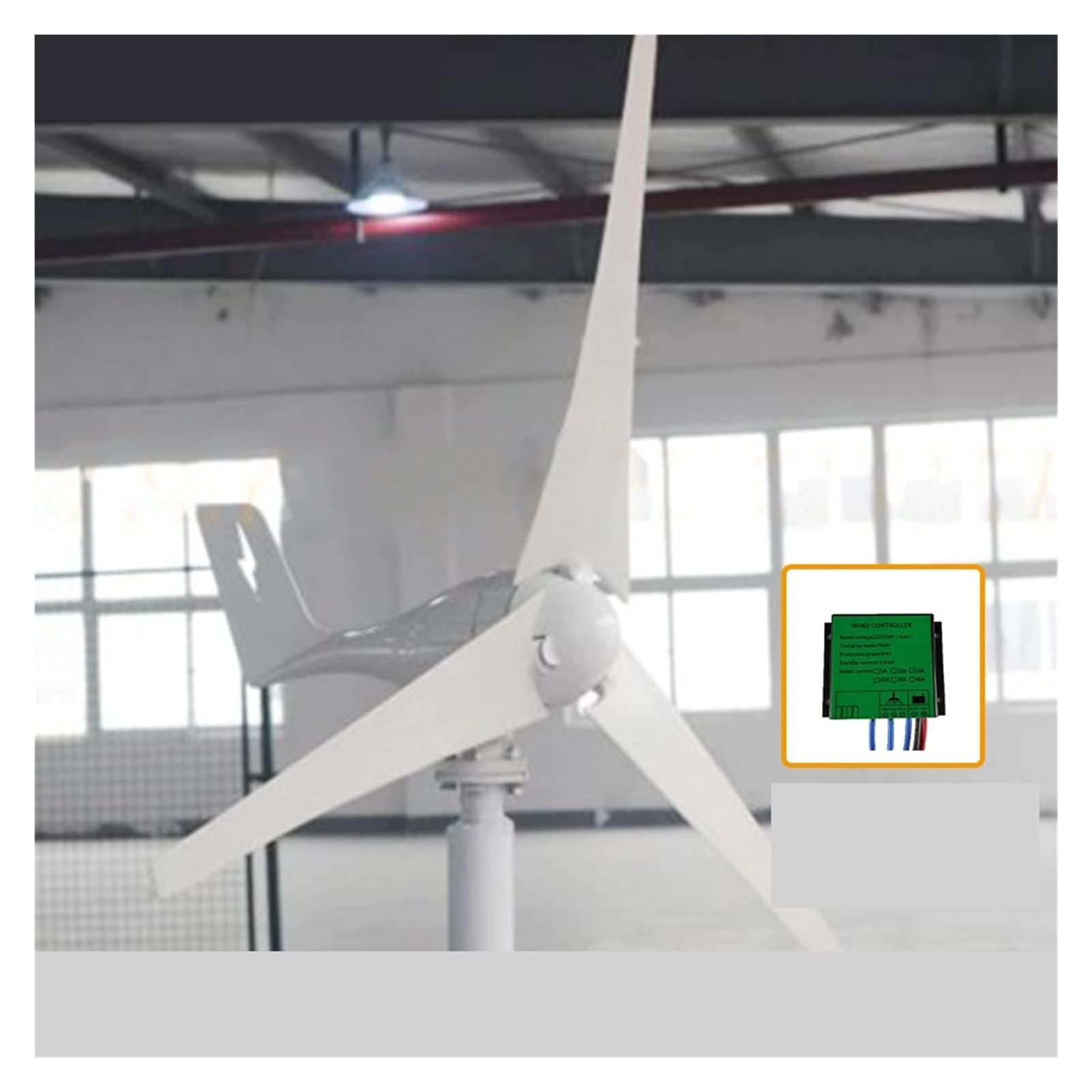 Wind Generator, Wind Turbine Generator Windwill 600W 800W 12V 24V with 3 Blades 5 MPPT PWM Controller for Homeuse