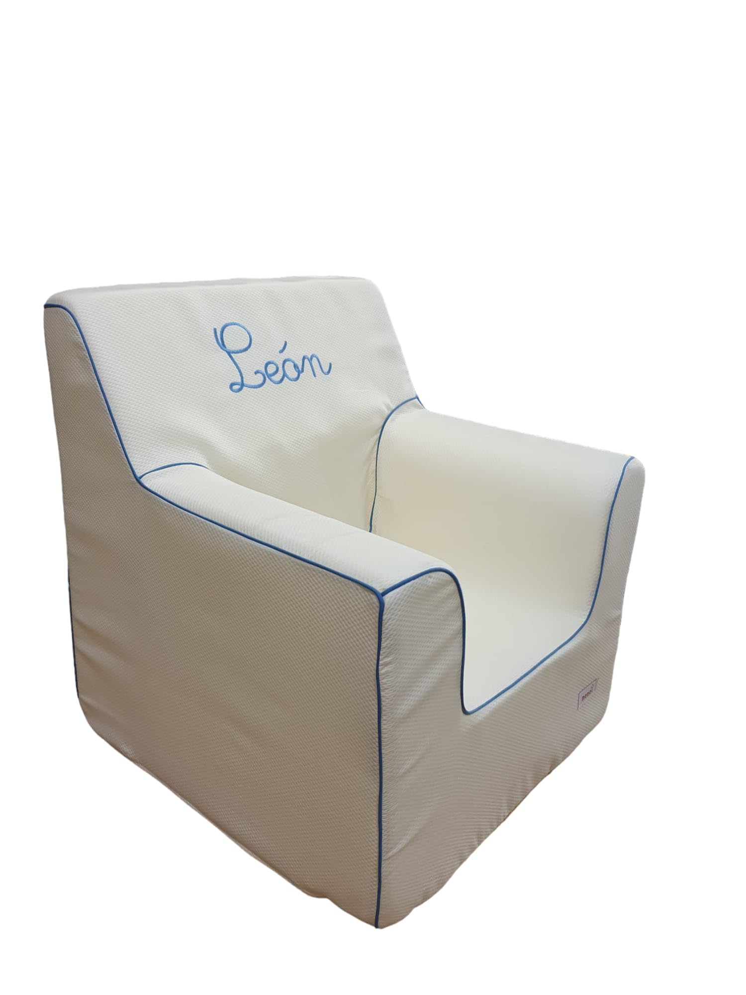 Sillón Infantil Personalizado de Espuma Nenel Piqué Beige