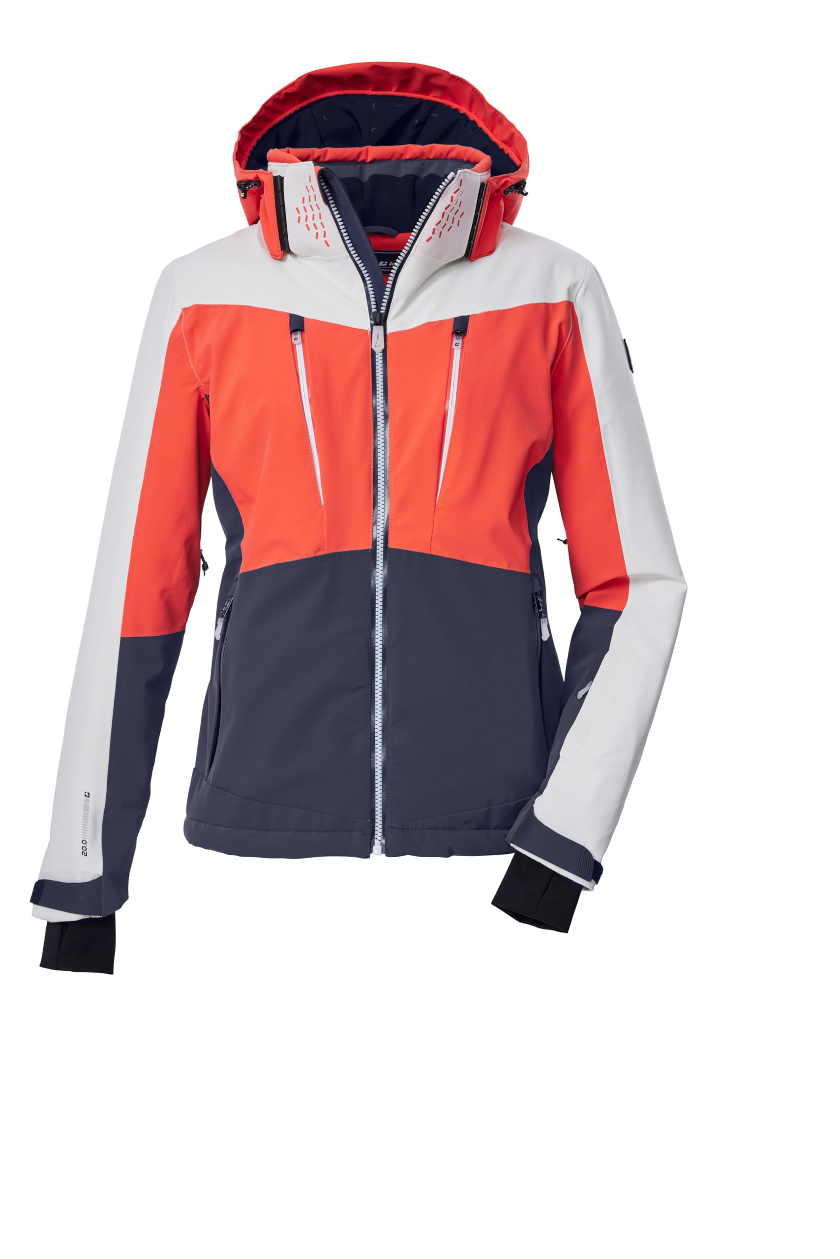 Killtec Damen Ksw 43 Wmn Ski Jckt Skijacke/Funktionsjacke mit abzippbarer Kapuze, Schneefang und Unterarmventilation