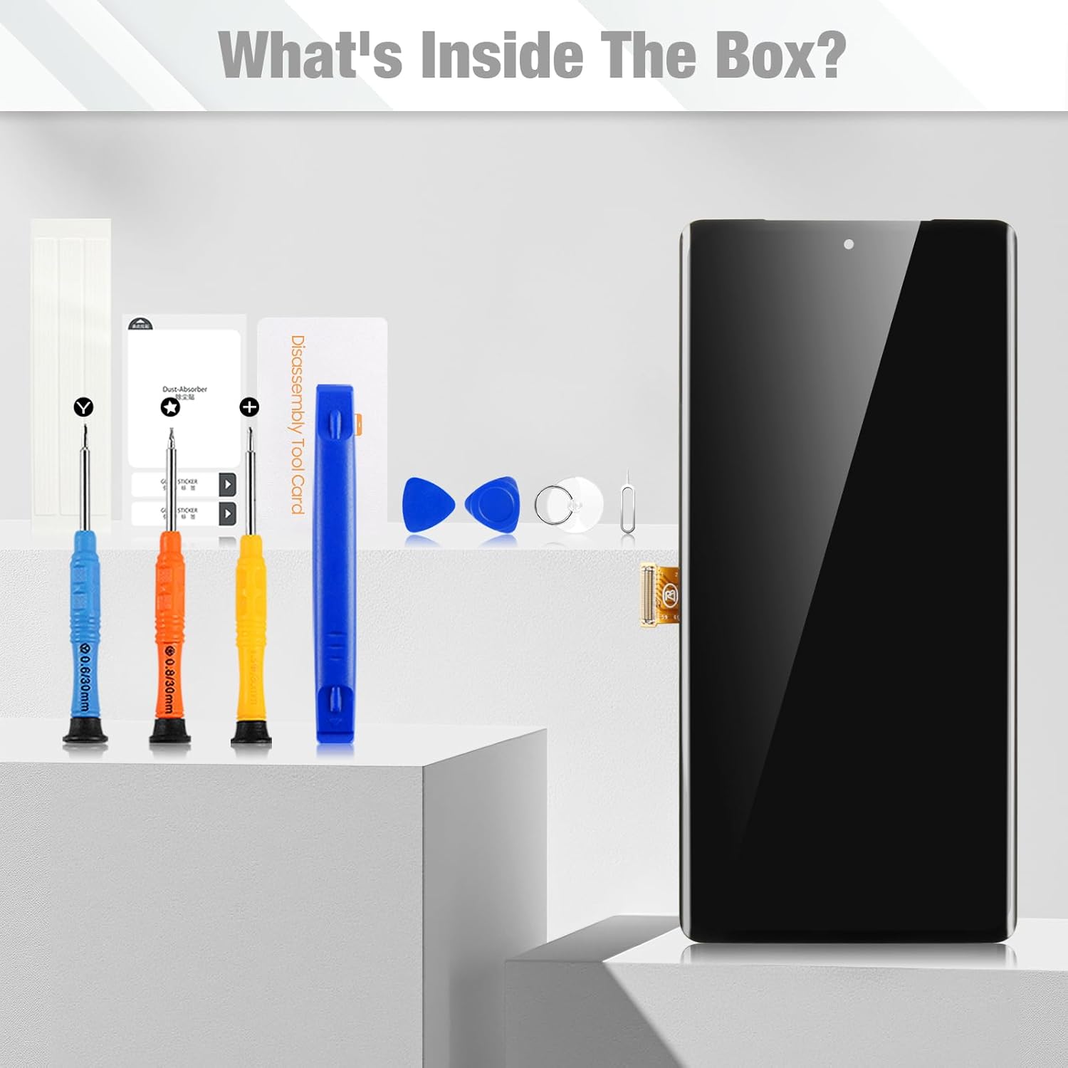 OLED Screen Replacement for Google Pixel 7 Pro LCD Display GP4BC GE2AE Touch Screen Assembly with Repair Tools (Black with Frame,Fingerprint Support)