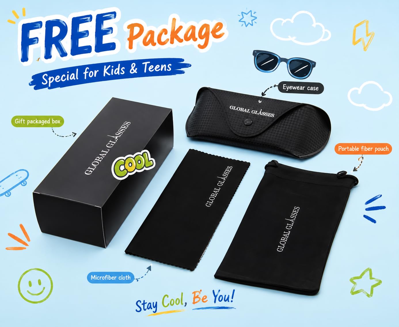 Gafas de sol polarizadas para niños y niñas de 6 a 12 años, protección UV400, gafas de sol para niños, marco de metal, ligeras, exteriores, playa, vacaciones